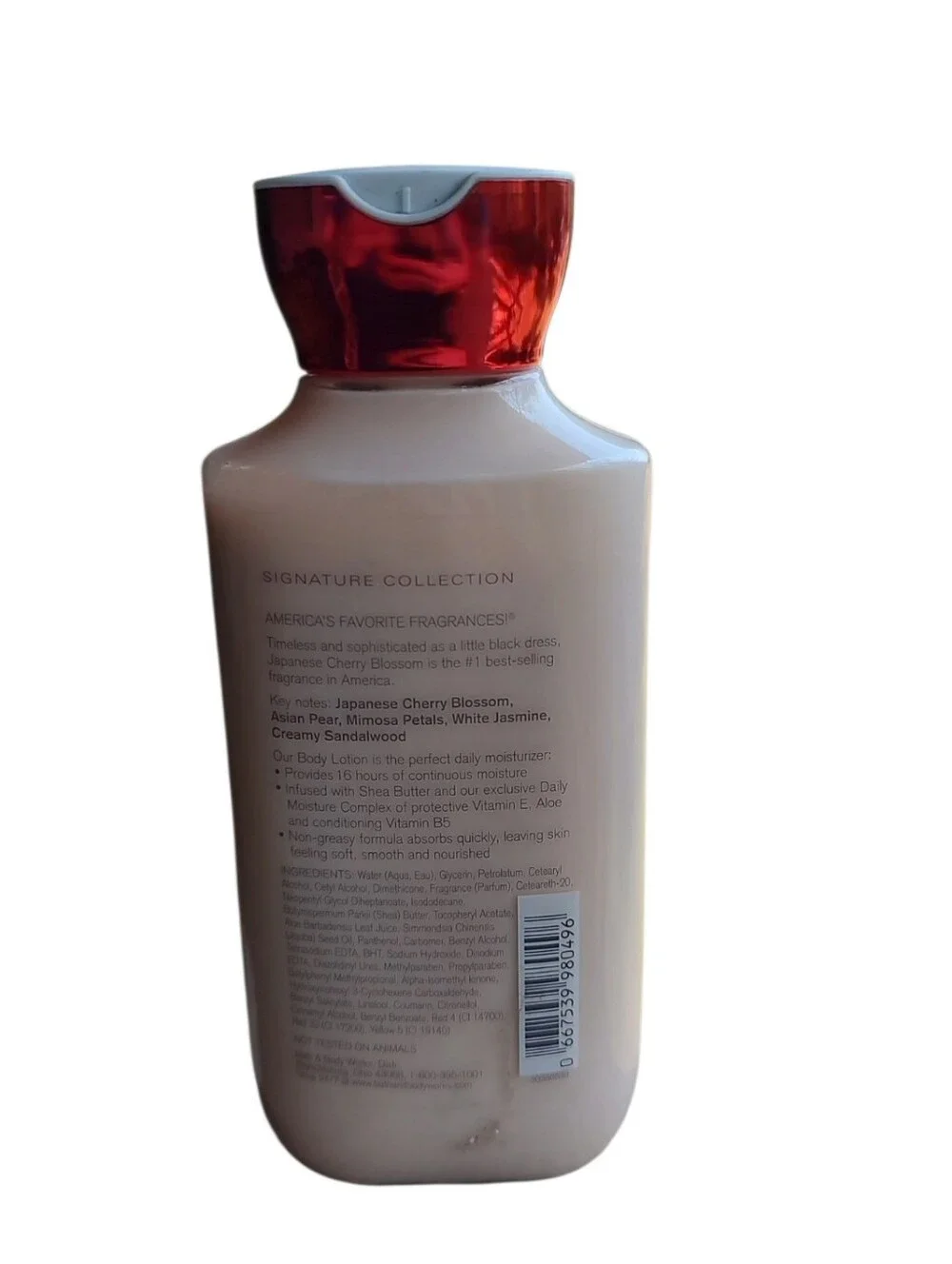 Bath & Body Works Japanese Cherry Blossom Body Lotion - Red & Teal Accents